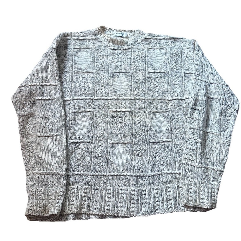 VINTAGE‎ Protege Sweater Men's Large Beige Grey 90s
